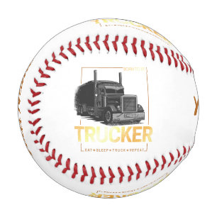 Trucker Born To Be Truck Retro Driver Vintage Baseball