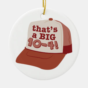 Trucker Cap Ceramic Tree Decoration