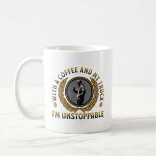 Trucker Coffee Cup Strong Road Power Male