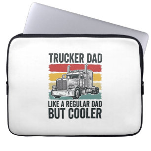 Trucker Dad Like a Regular Dad But Cooler Shirt_1 Laptop Sleeve