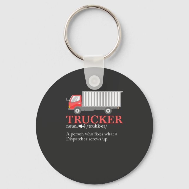 Trucker Definition Key Ring (Front)