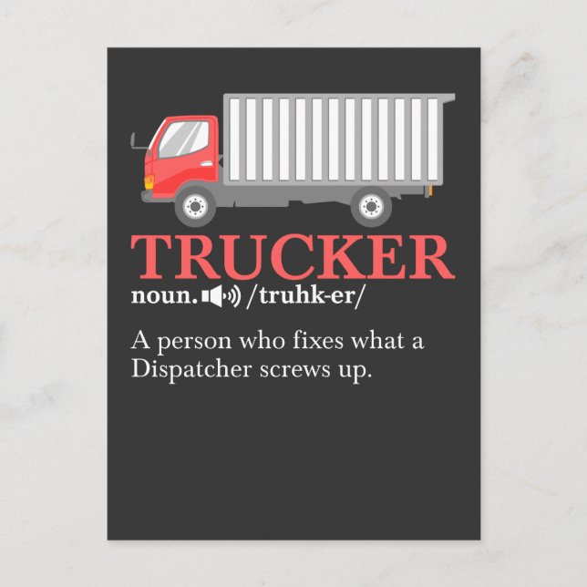Trucker Definition Postcard (Front)