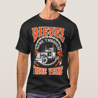 Trucker Diesel - 18 Wheeler Freighter Truck Driver T-Shirt