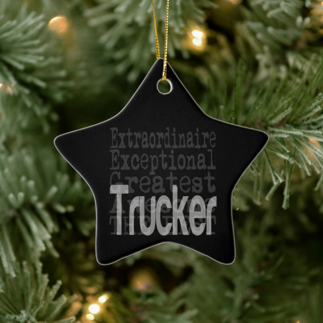 Trucker Extraordinaire Ceramic Tree Decoration (Tree)