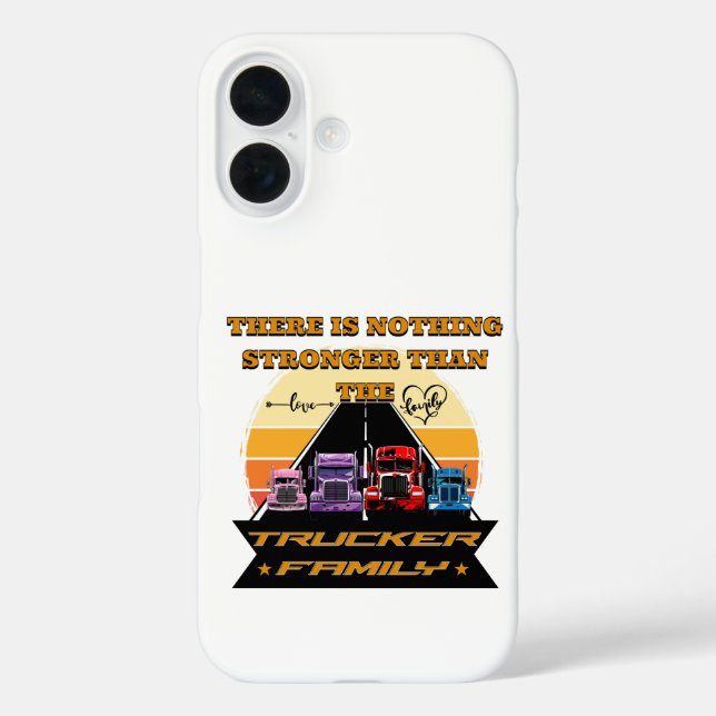 Trucker Family Strong Parents Children Road Bond Case-Mate iPhone Case (Back)