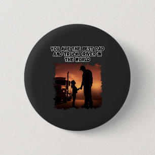 Trucker Father Daughter Bond Family Road Love 6 Cm Round Badge