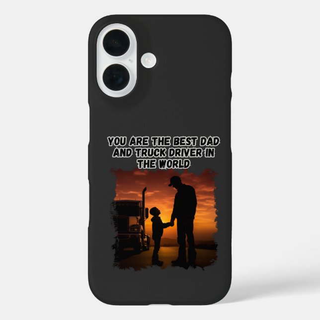 Trucker Father Son Bond Family Road Love Design Case-Mate iPhone Case (Back)