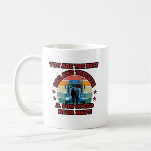 Trucker Father Son Bond Road Family Love Design Coffee Mug