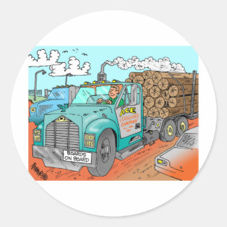 Trucker Gifts Classic Round Sticker