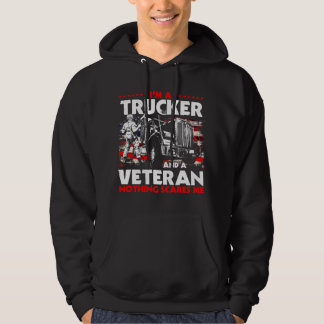 Trucker Gifts Patriotic Veteran Truck Driver Tract Hoodie