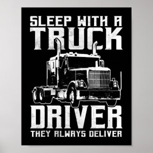 Trucker Gifts Tractor Trailer Truck 18 Wheeler Sle Poster