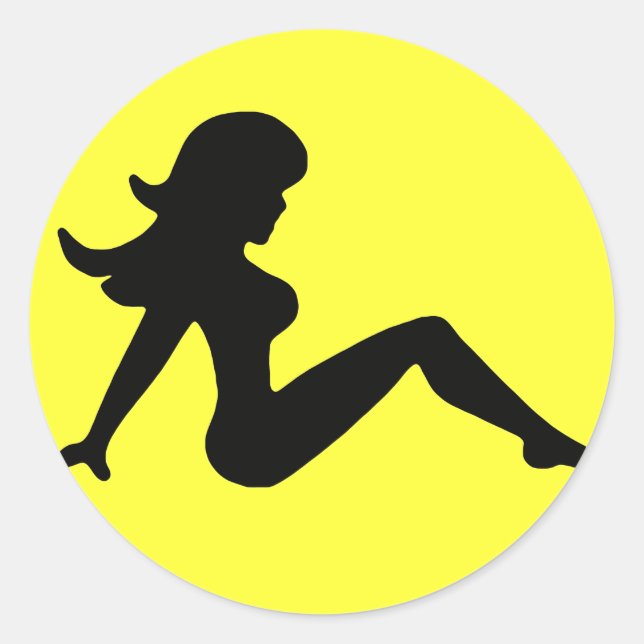 Trucker Girl Classic Round Sticker (Front)