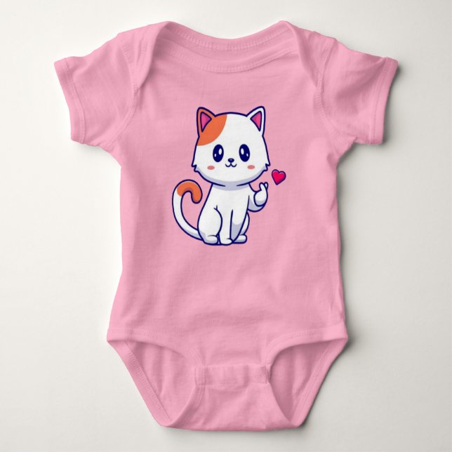 Trucker Hat Baby Bodysuit (Front)