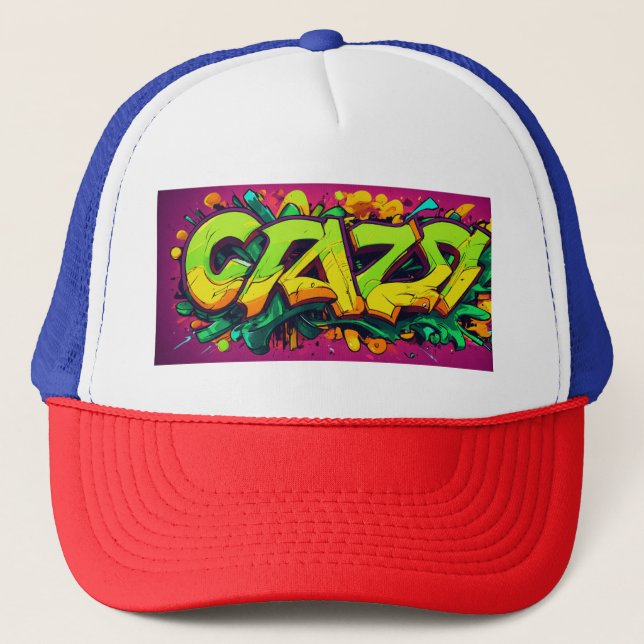 Trucker Hat - "Crazy Stunt" Graffiti Style (Front)