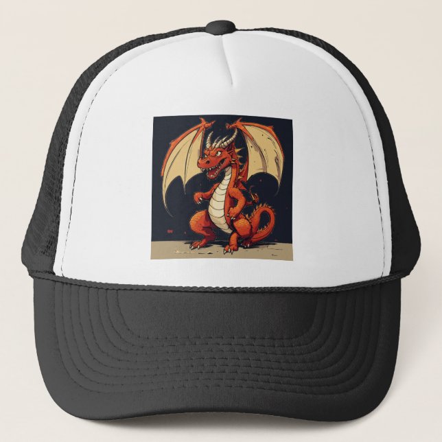 Trucker Hat For Kids With Dragon Logo (Front)