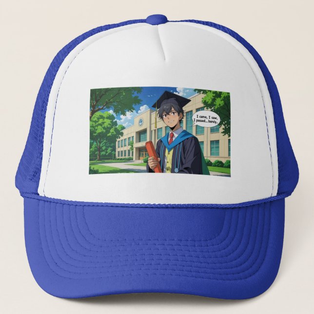 Trucker Hat- Funny Graduation Quote. Trucker Hat (Front)