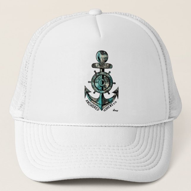Trucker Hat w/ Religious Anchor (Front)