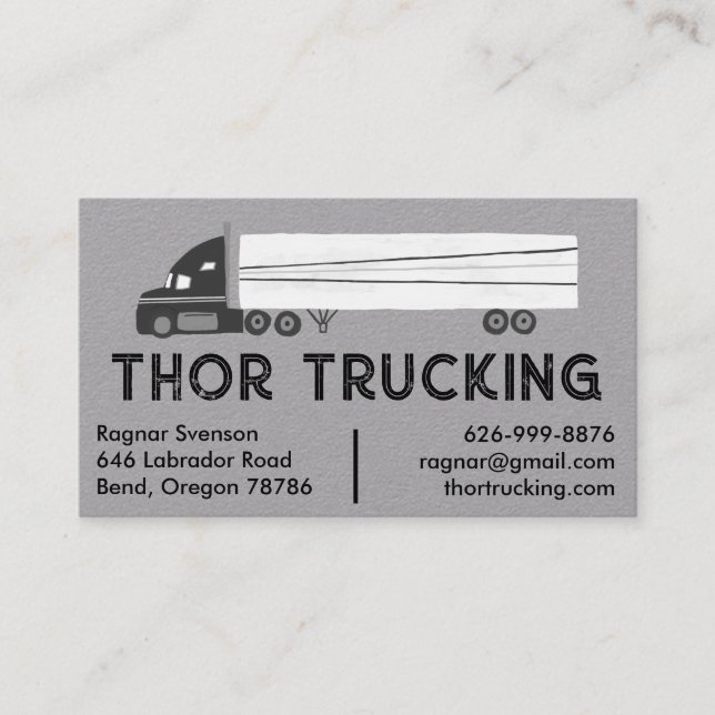 Trucker Hauling Logistics Trucking Moving Truck Business Card (Front)