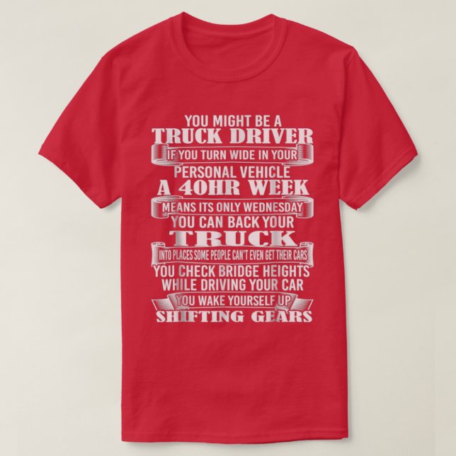 Trucker Ideas Truck Drivers 1 T-Shirt (Design Front)