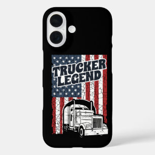 Trucker Legend Funny Semi Truck Driver Trucking iPhone 16 Case