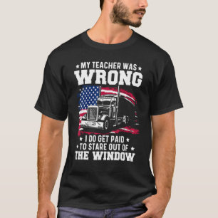 Trucker Lorry 18 Wheeler Highway Truck Driver CDL T-Shirt