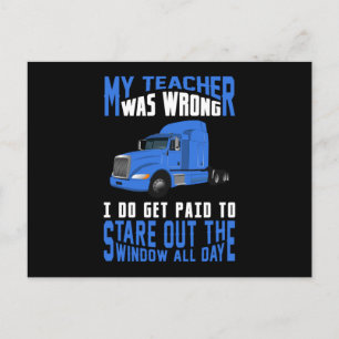 Trucker Love Truck Driver Trucks Funny Gift Idea Postcard