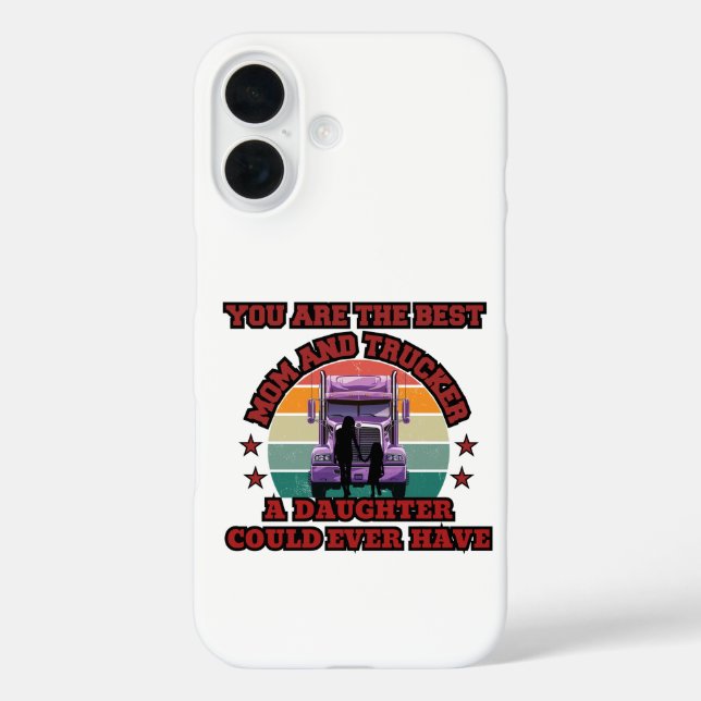Trucker Mother Daughter Bond Family Road Love Case-Mate iPhone Case (Back)
