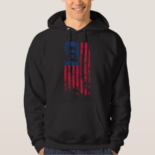 Trucker Patriotic American Flag 4th Of July Usa Tr Hoodie