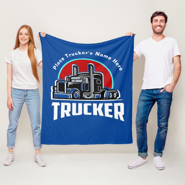 Trucker Personalised Gift Blanket (In Situ)