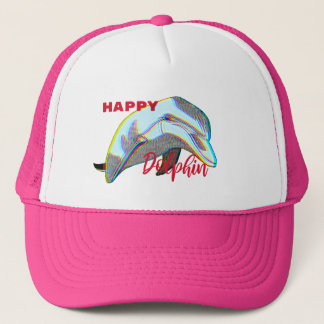 Trucker Pet Happy Dolphin Hat