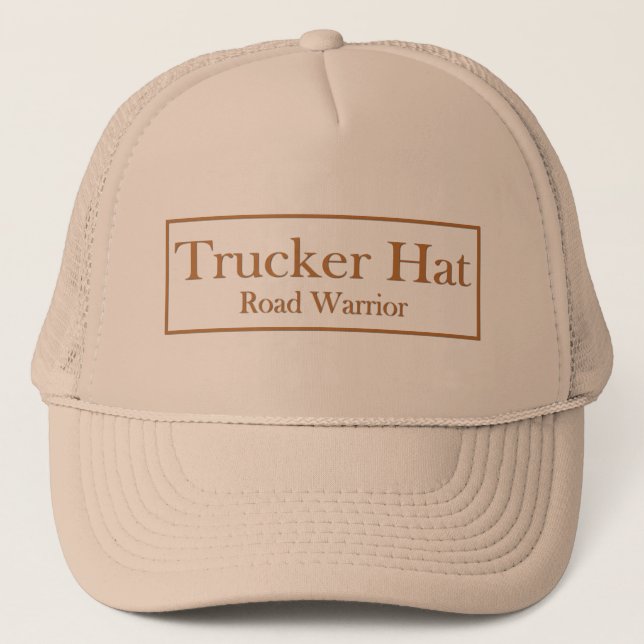 Trucker Road Warrior Exclusive Long Haul Driver Trucker Hat (Front)