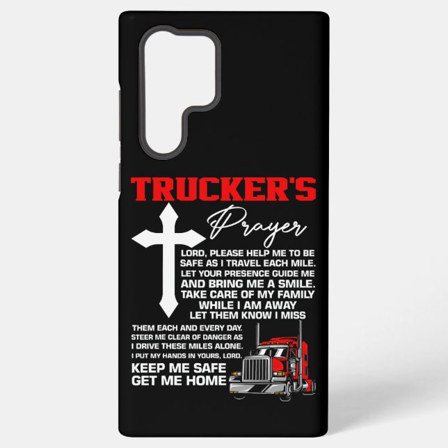 Trucker’s Prayer – Cross & Chrome Edition Samsung Galaxy S22 Ultra Case (Back)