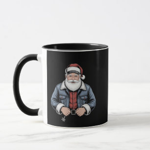 Trucker Santa Claus Funny Truck Driving Christmas Mug