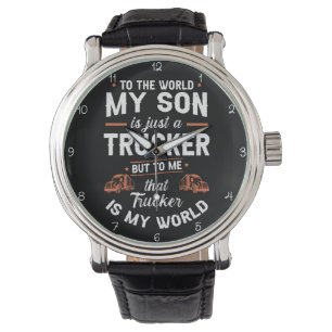Trucker Son, My World Clock Watch