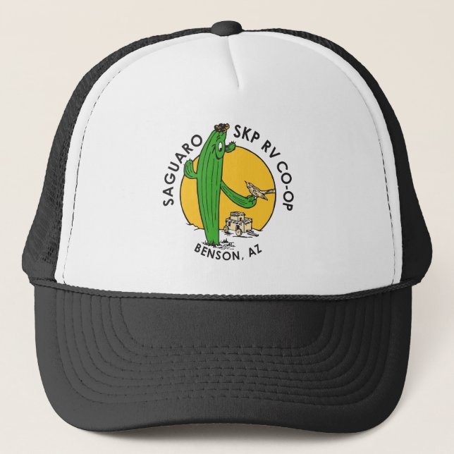Trucker-Style Hat (white/black) (Front)