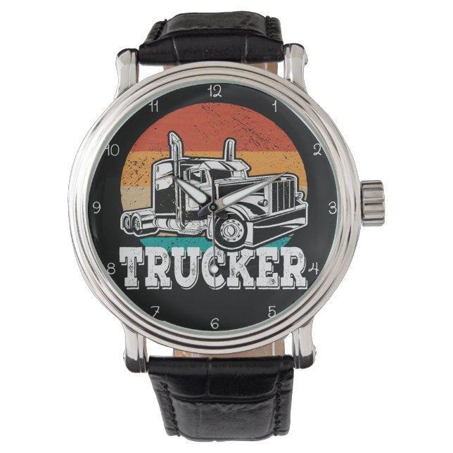 Trucker: Sunset Road, Teal Rim Watch (Front)