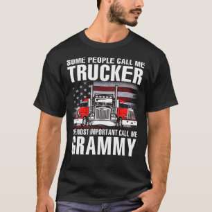 Trucker The Most Important Call Me GRAMMY US Flag T-Shirt