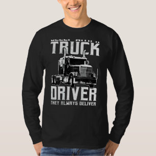 Trucker  Tractor Trailer 18 Wheeler On Back T-Shirt