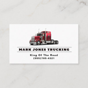 Trucker Transport Semi Trucking Business Card