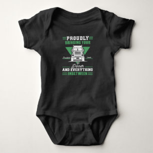 Trucker Truck Driver Bringing Your Breakfast, Baby Bodysuit