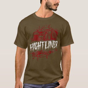 Trucker Truck Driver Halloween Pun Vintage Frightl T-Shirt