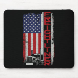 Trucker Truck Driver Halloween Pun Vintage Usa Ame Mouse Mat
