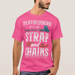 Trucker Truck Driver Pun Adult Humor Vintage Flatb T-Shirt