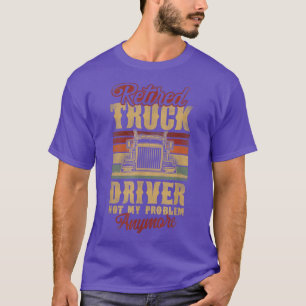 Trucker Truck Driver Retired Vintage Retro Retired T-Shirt