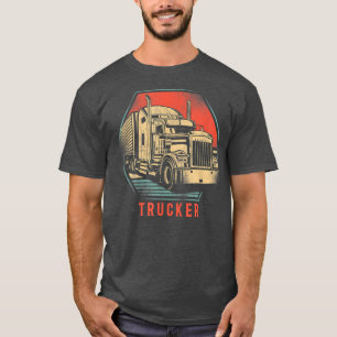 Trucker Truck Driver Retro Vintage Trucker 3039 T-Shirt