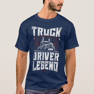 Trucker Truck Driver Vintage Truck Driver Legend T-Shirt
