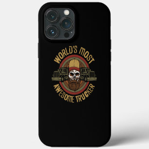 Trucker Truck Driver Vintage World'S Most Awesome iPhone 13 Pro Max Case