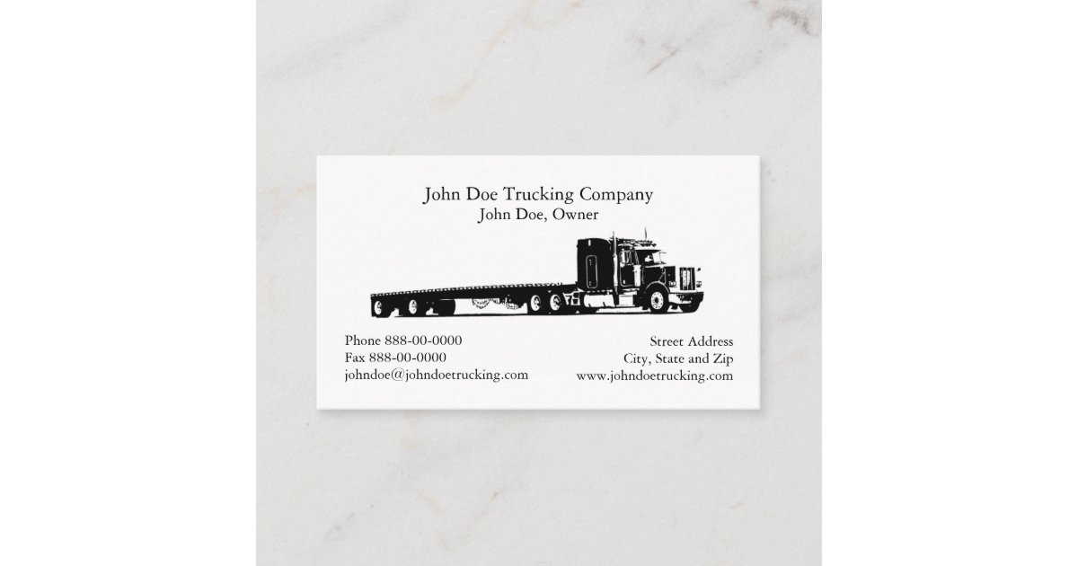 Trucker Trucking Business Card Zazzle