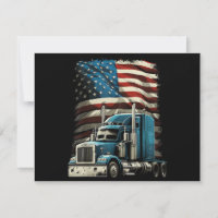 Trucker US American Flag For Patriotic Truck Drive