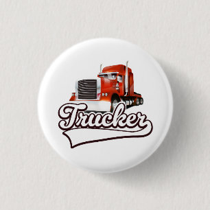 Trucker vintage logo 3 cm round badge
